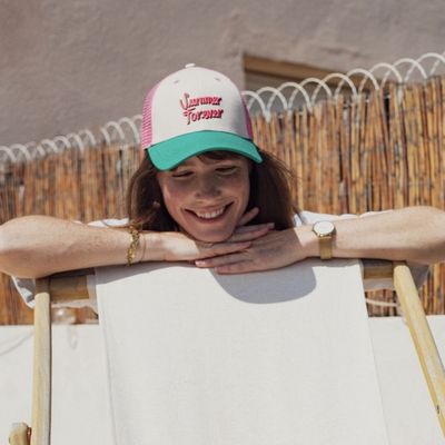 Casquette Trucker &quot;Summer Forever&quot; Rose/Vert - Adulte