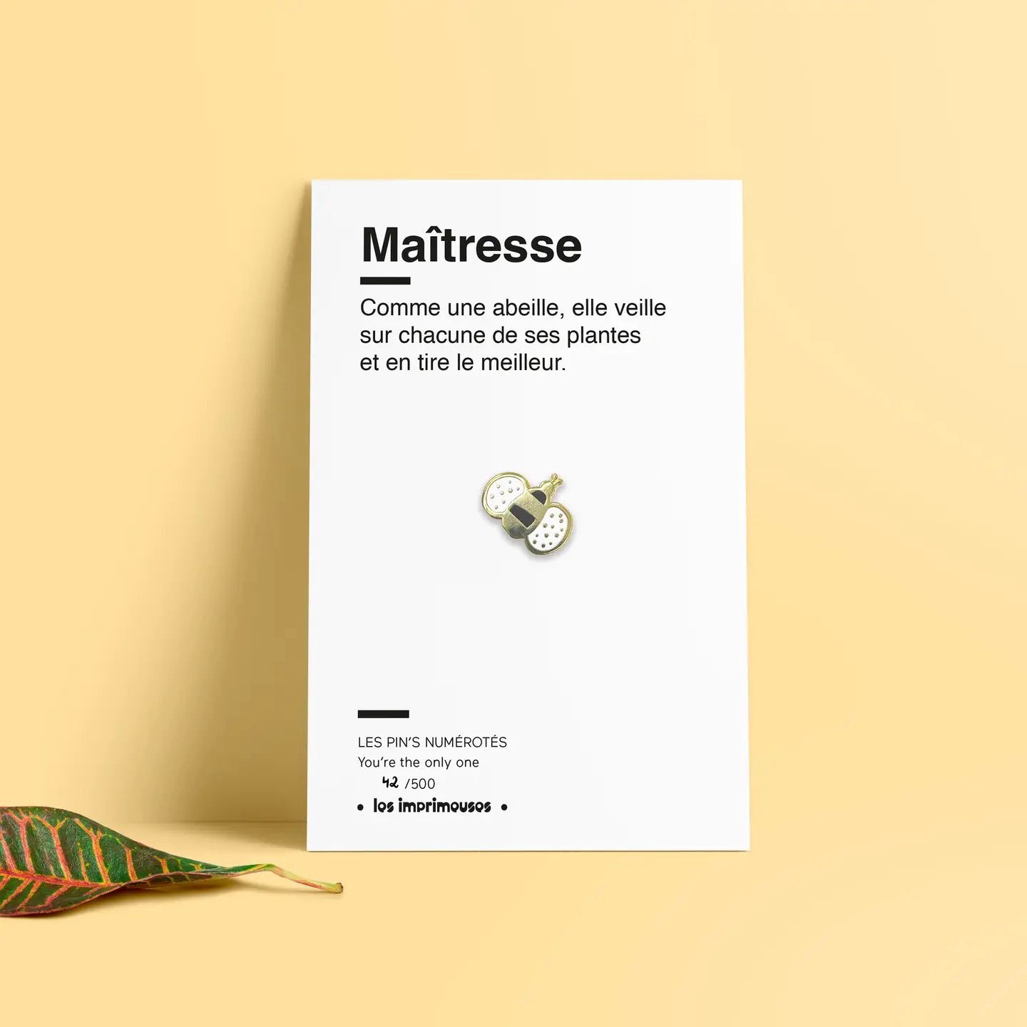 Pin&#39;s Maîtresse/Maître, Motif: Abeille