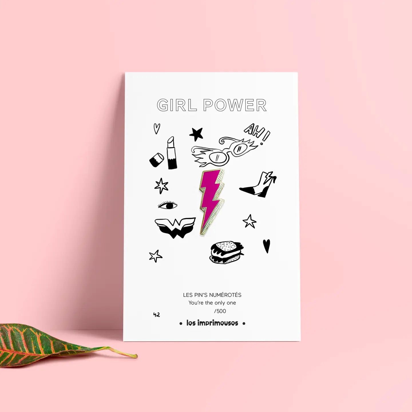 Pin&#39;s Girl Power, Couleur: Rose