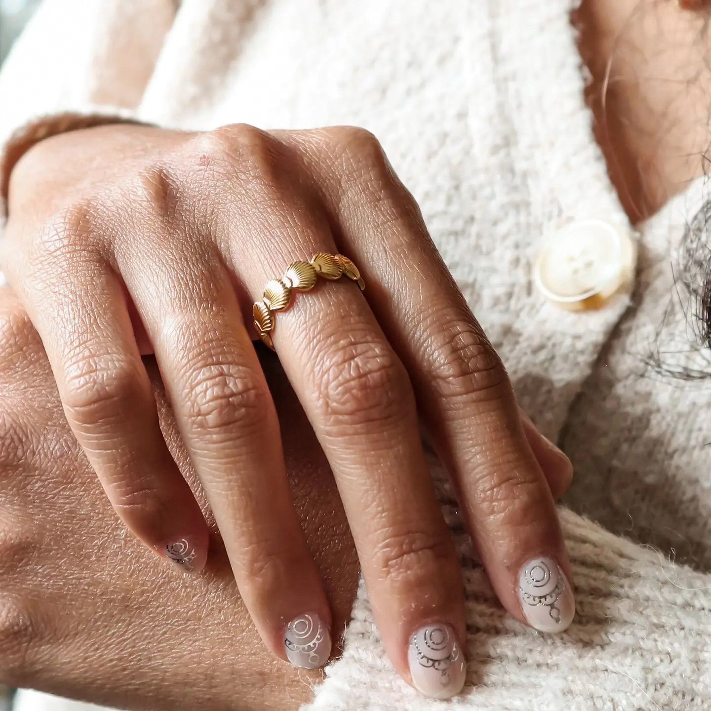 Bague Coquillage Or