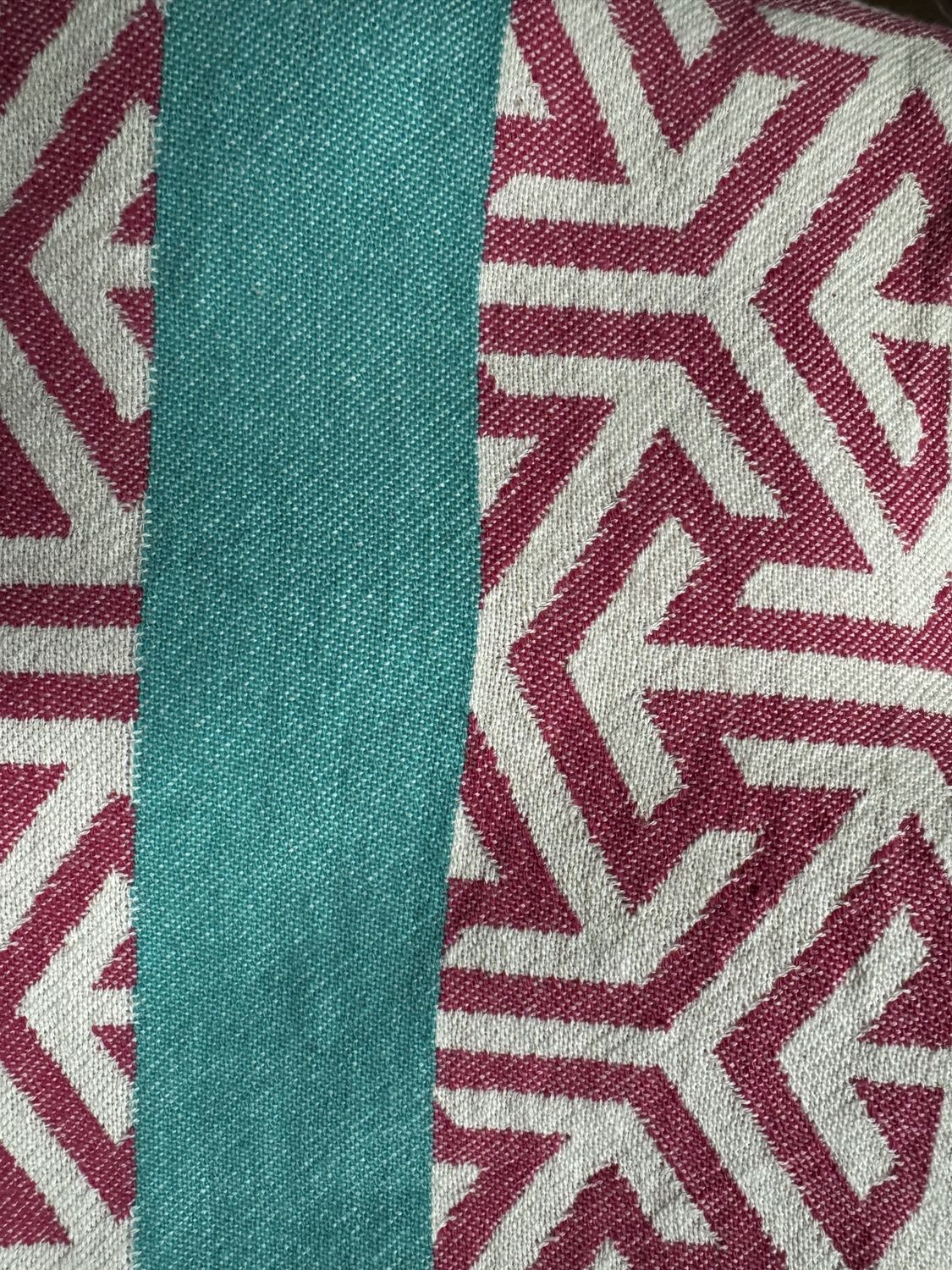 Fouta Artisanale - Double, Couleur: Rose/Turquoise