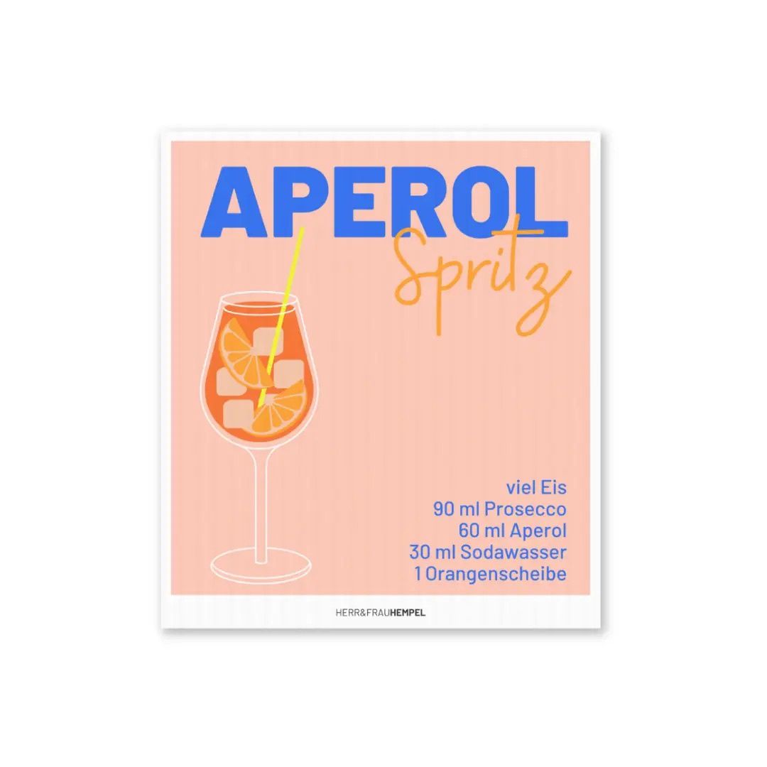Patte écologique, Motif: Aperol Spritz