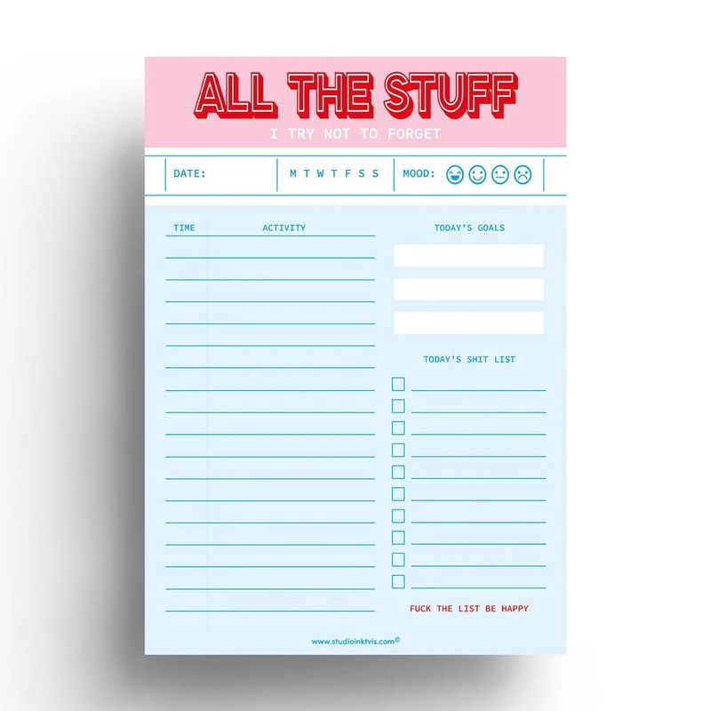 Bloc-notes &quot;All The Stuff – I Try Not to Forget&quot;
