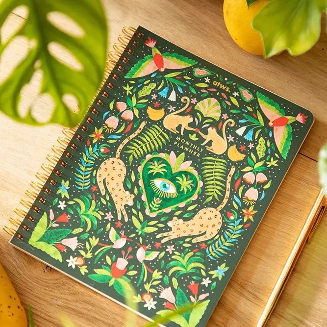 Agenda Mensuel Spirales &quot;Jungle&quot;