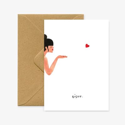 Carte &quot;Bisou&quot;