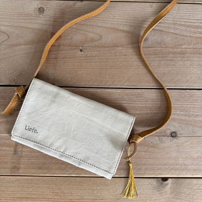 Pochette à rabat 3-Way en toile recyclée