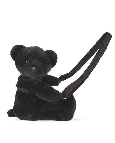 Sac Bandoulière Ours en Peluche, Couleur: Noir