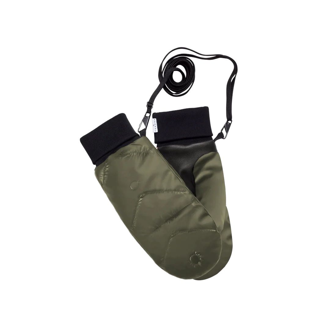 Moufles convertibles mitaines, Couleur: Kaki