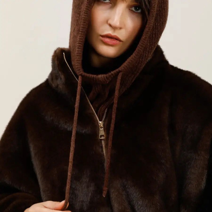 Cagoule avec cordon de serrage, Couleur: Chocolat