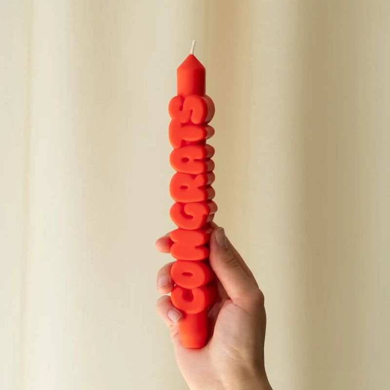 Bougie Décorative 3D &quot;Contrats&quot;