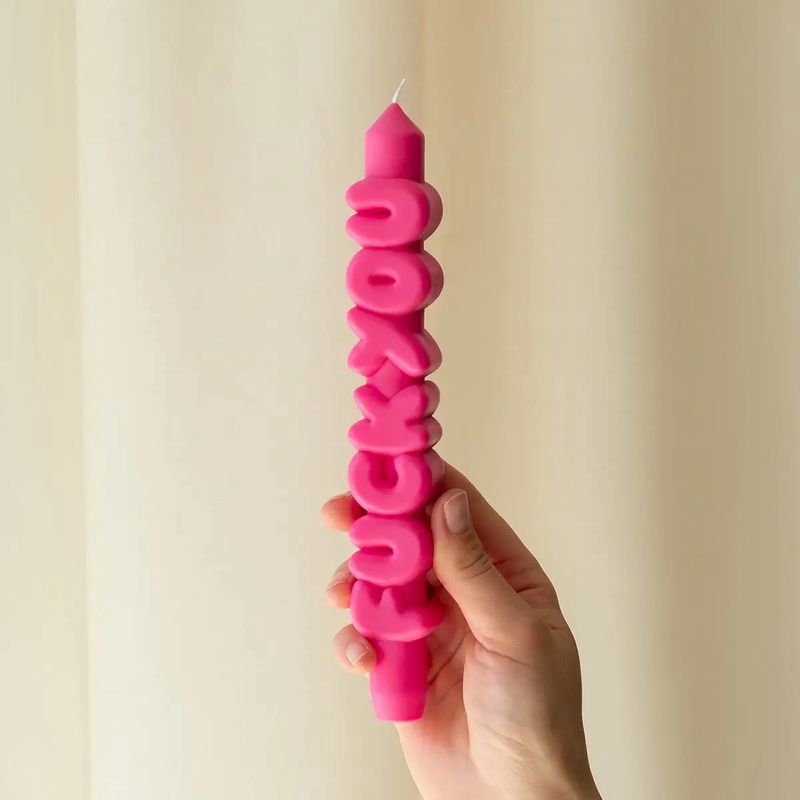 Bougie Décorative  3D &quot;F*ck You&quot;