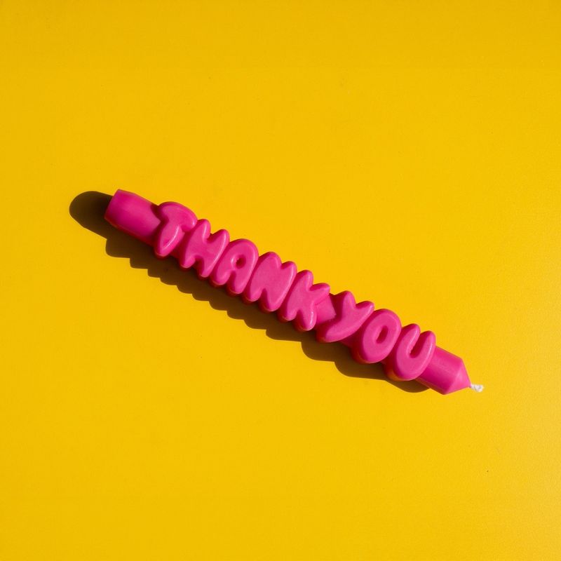 Bougie Décorative 3D &quot;Thank You&quot;