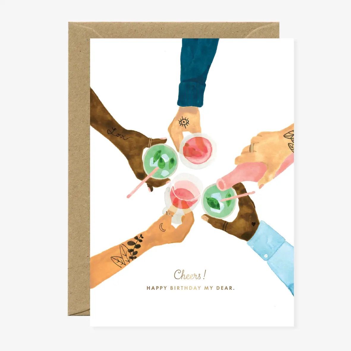 Carte &quot;Happy Birthday My Dear&quot;