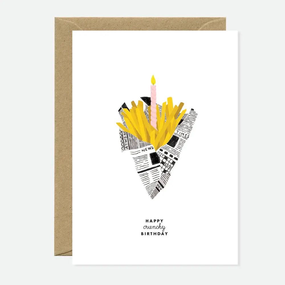 Carte &quot;Happy Crunchy Bday&quot;