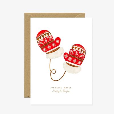Carte "Gants de Noël"
