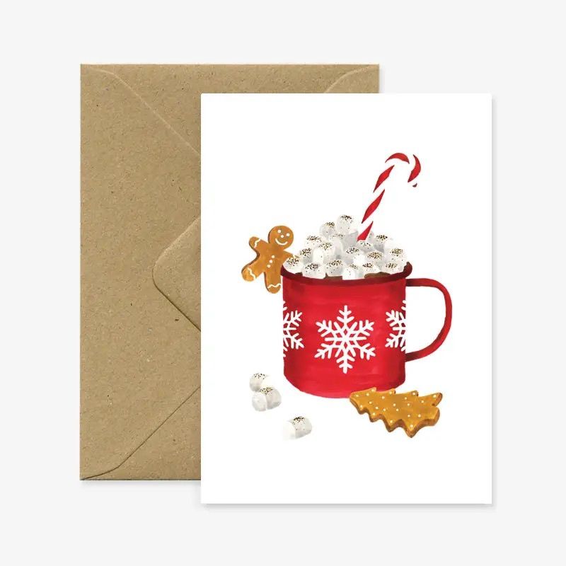 Carte &quot;Chocolat Chaud de Noël&quot;