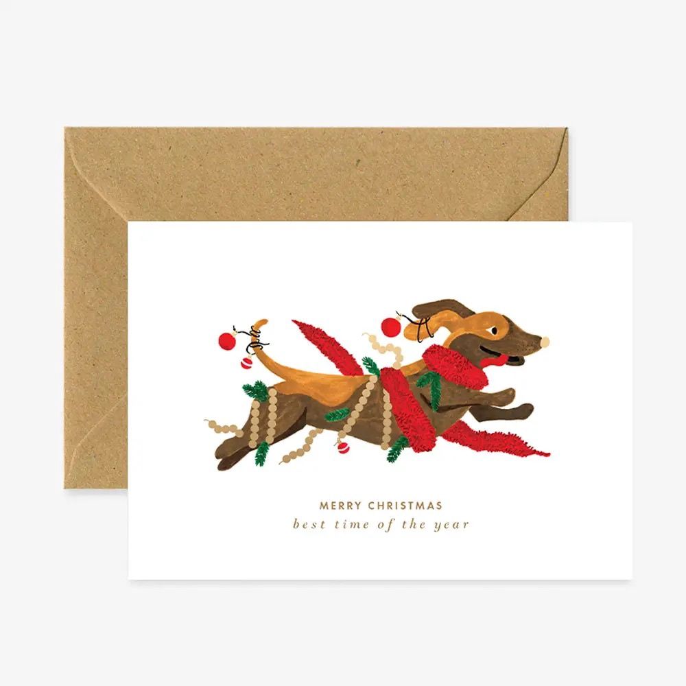 Carte &quot;Chien de Noël&quot;