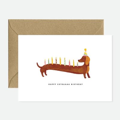 Carte "Happy Birthday Teckel"