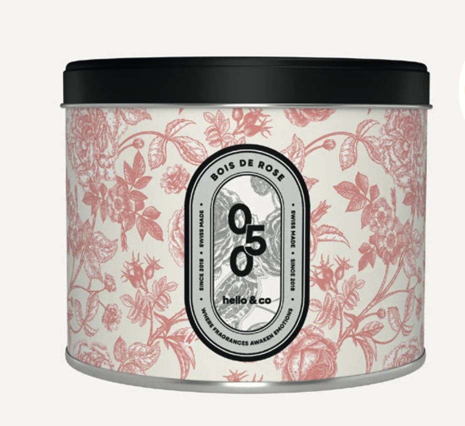 Bougie Hello Candle &quot;Bois de Rose&quot;, Taille: 180ml
