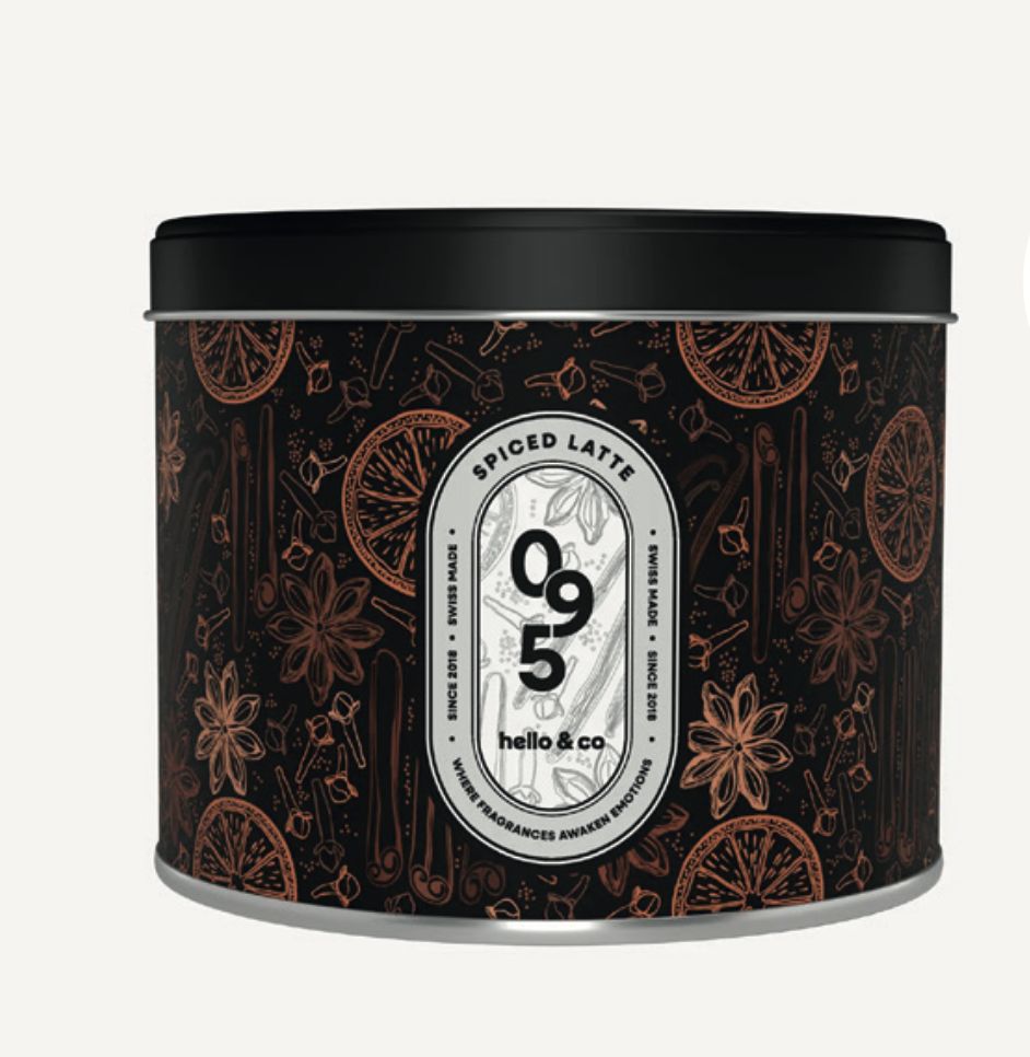 Bougie Hello Candle &quot;Spiced Latte&quot;, Taille: 180ml