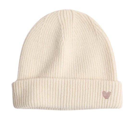 Bonnet &quot;Petit Coeur&quot; 4-8 ans, Couleur: Ecru