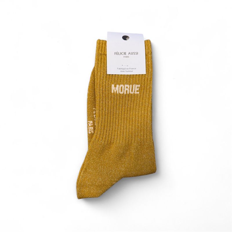 Chaussette Morue 36/40 Paillettes Curry