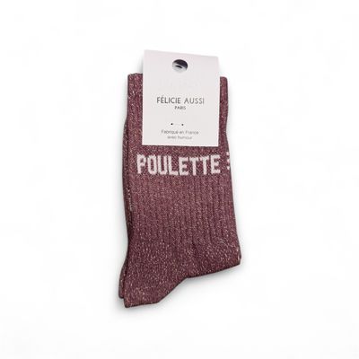 Chaussettes Poulette Enfant Paillettes Raisin