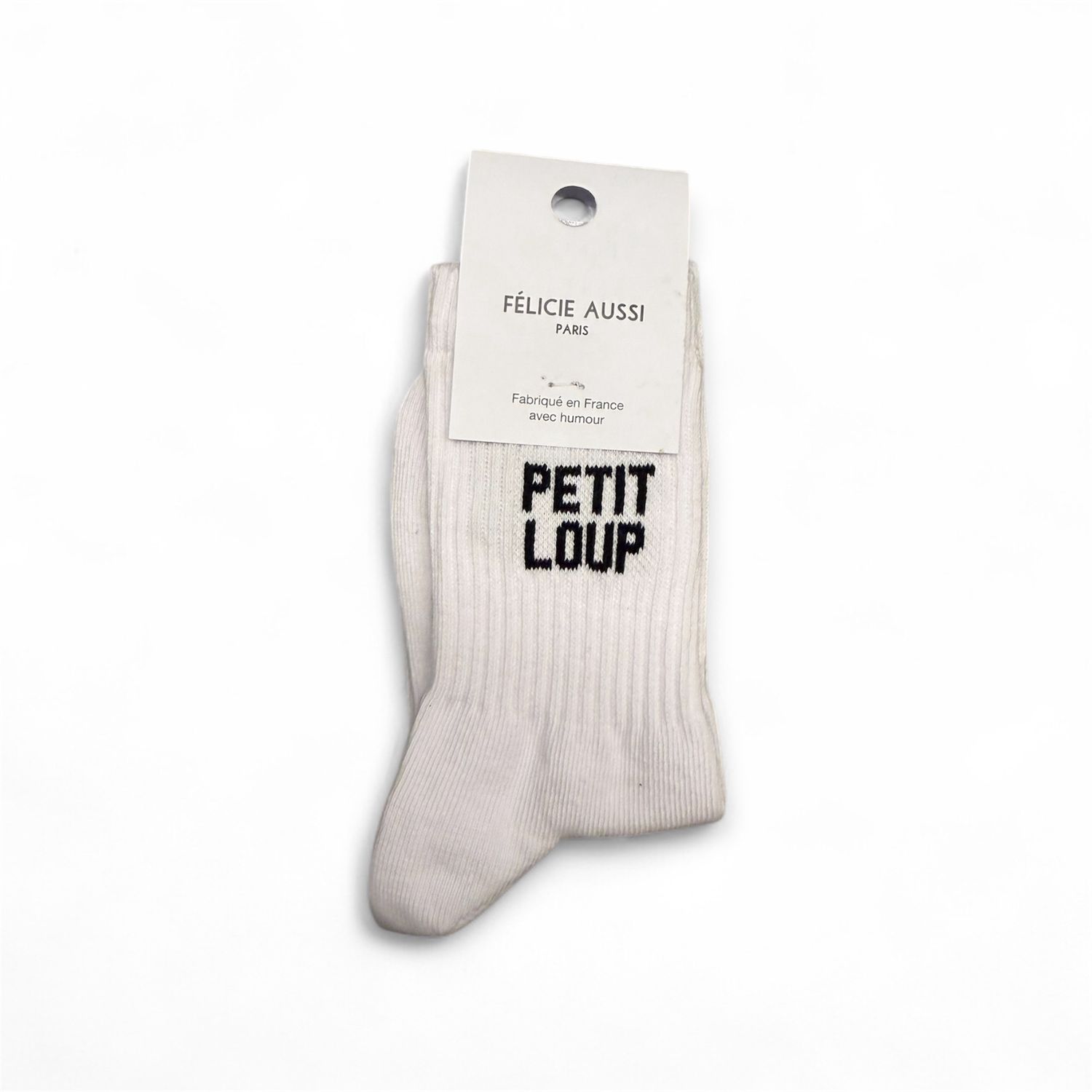 Chaussettes Petit Loup Enfant Blanches, Taille: 24-26