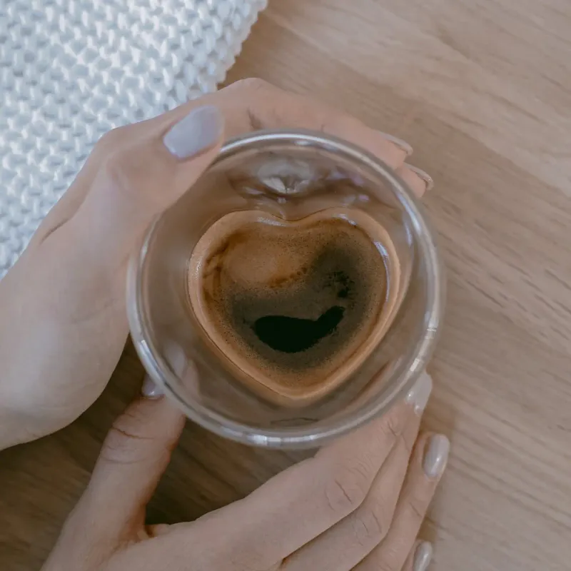 Tasse en Verre "Coeur"