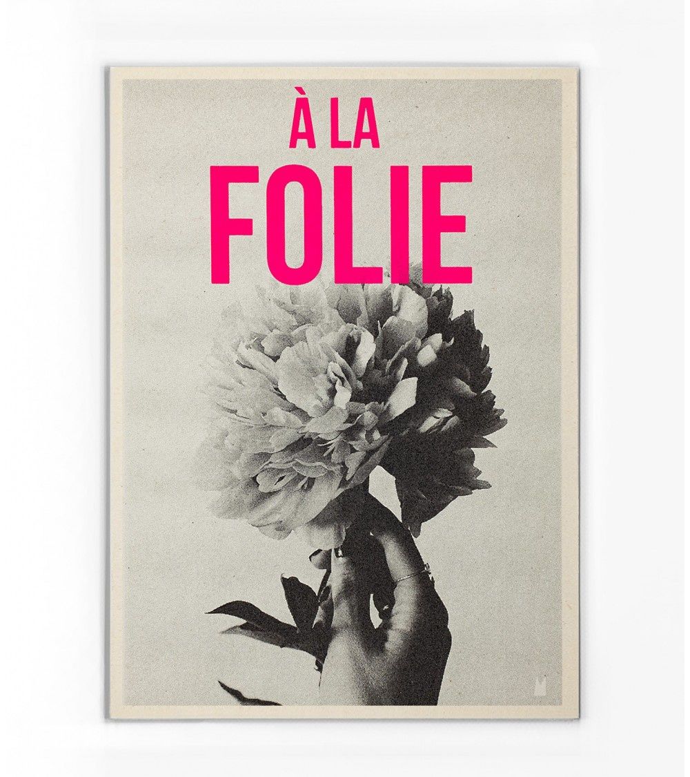 Carte "A la Folie", Taille: M(15x21cm)
