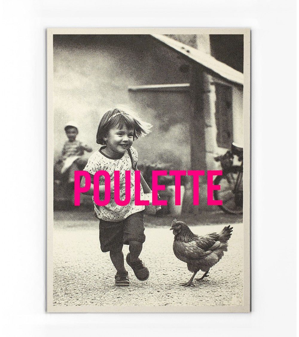 Carte "Poulette", Taille: M(15x21cm)