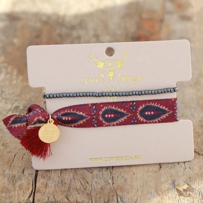 Bracelet Paisley Bordeaux