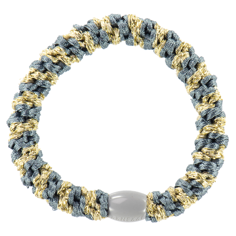 KKNEKKI – Bleu/Gris/Beige Pailleté à Rayures