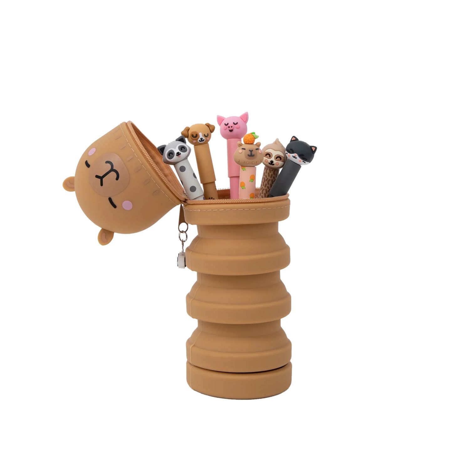 Set de 6 stylos Bo-Bo + Trousse, Thème: Capybara