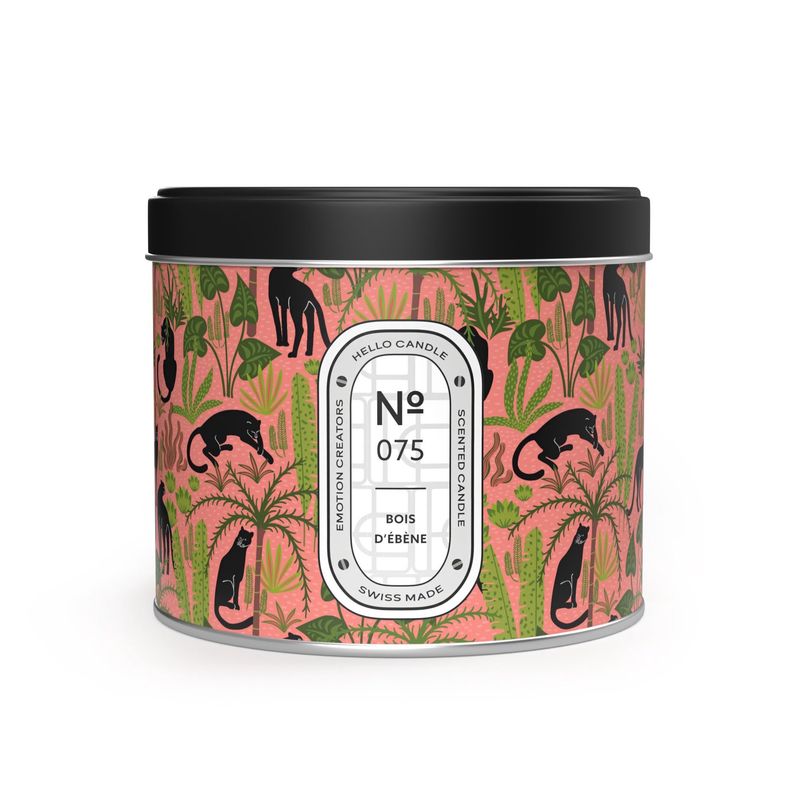 Bougie Hello Cande "Bois d'Ebène"