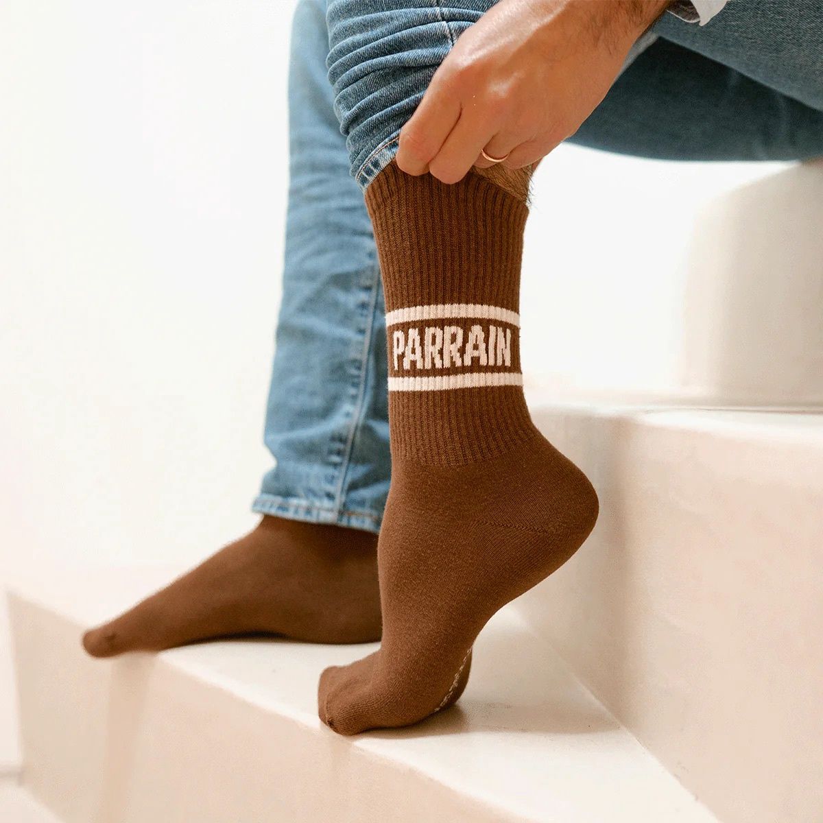 Chaussettes Homme Marron - Parrain