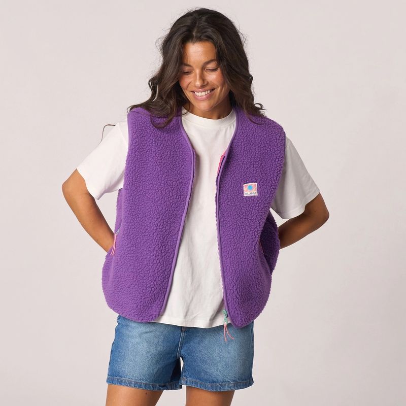 Gilet Sherpa - Violet