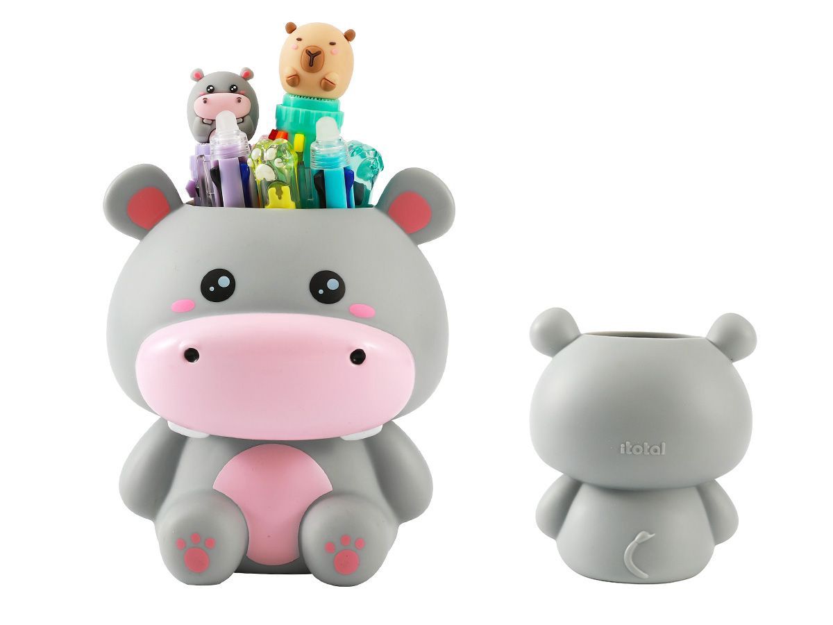 Porte-Crayons 3D Hippo