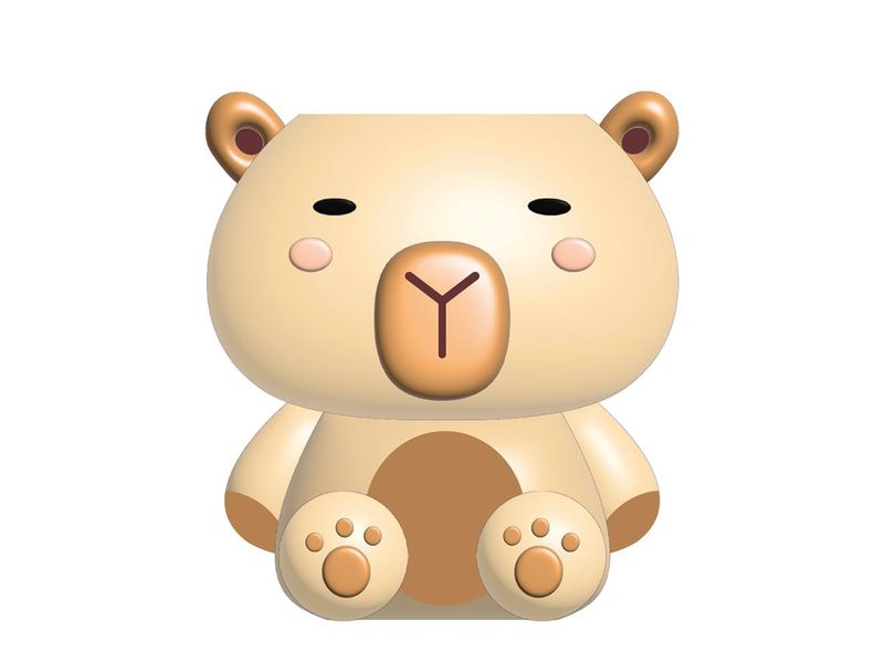 Porte-crayons 3D Capybara