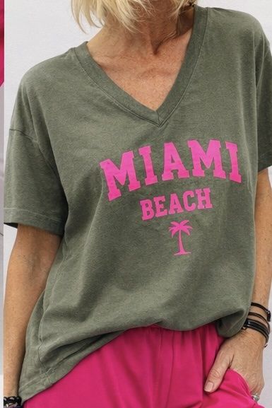 T-Shirt Miami, Couleur: Kaki