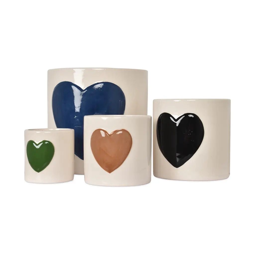Set de 4 Pots Coeurs