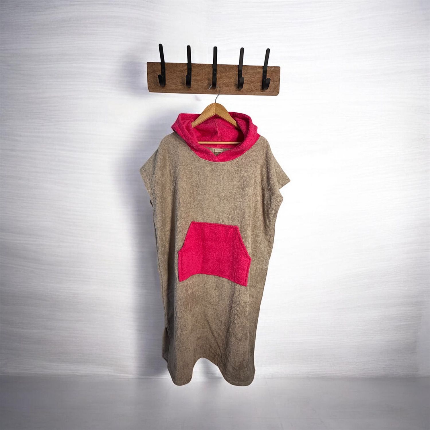 Poncho Eponge, Couleur: Beige