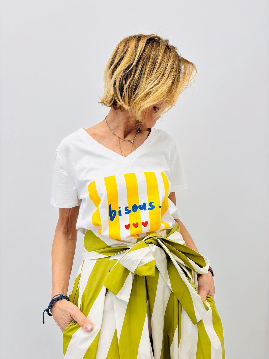 T-Shirt "Bisous", Taille: S/M