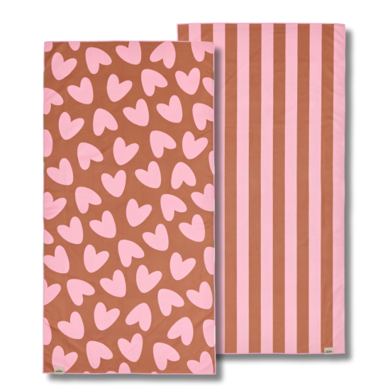 Serviette Microfibre, Couleur: Rose/marron
