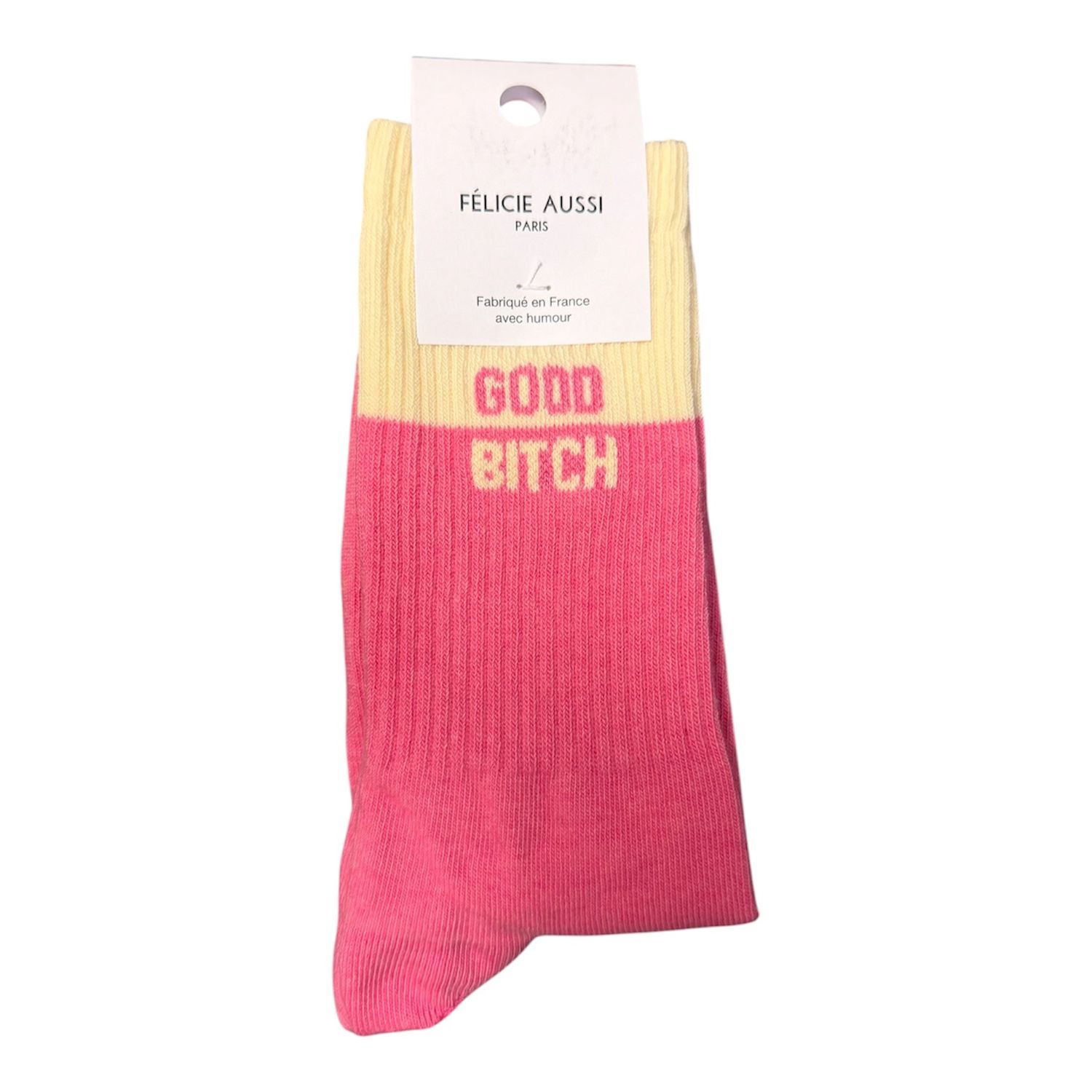 Chaussettes Good Bitch 36/40 Bicolore Rose Chiné