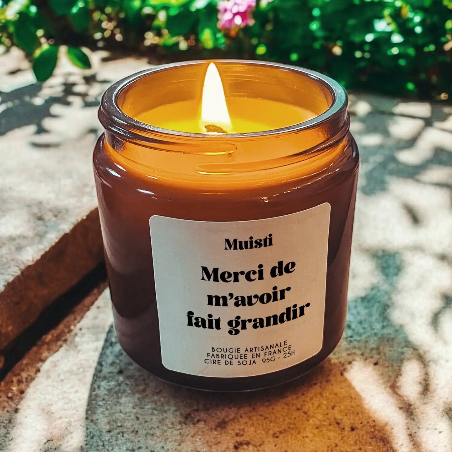 Bougie Bois Précieux - Merci de m'avoir fait grandir