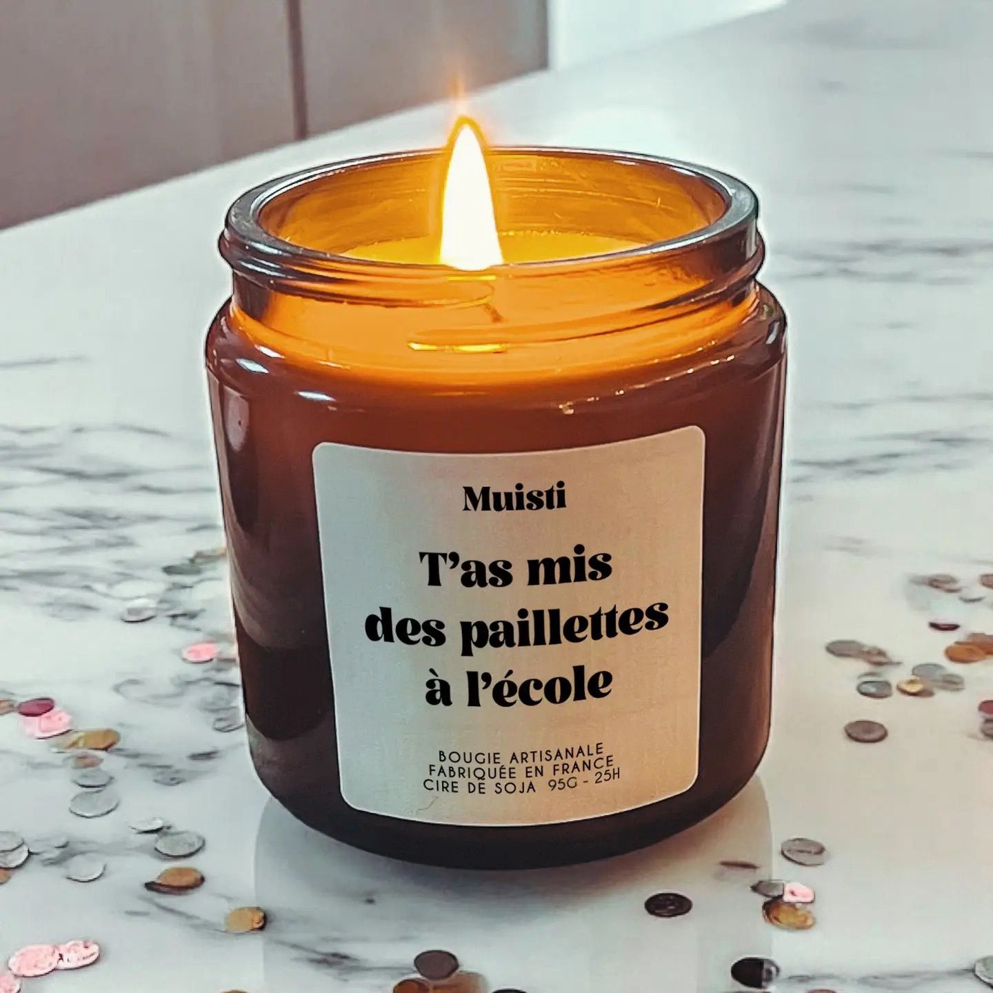 Bougie Fleur d'Oranger - T'as mis des paillettes à l'école