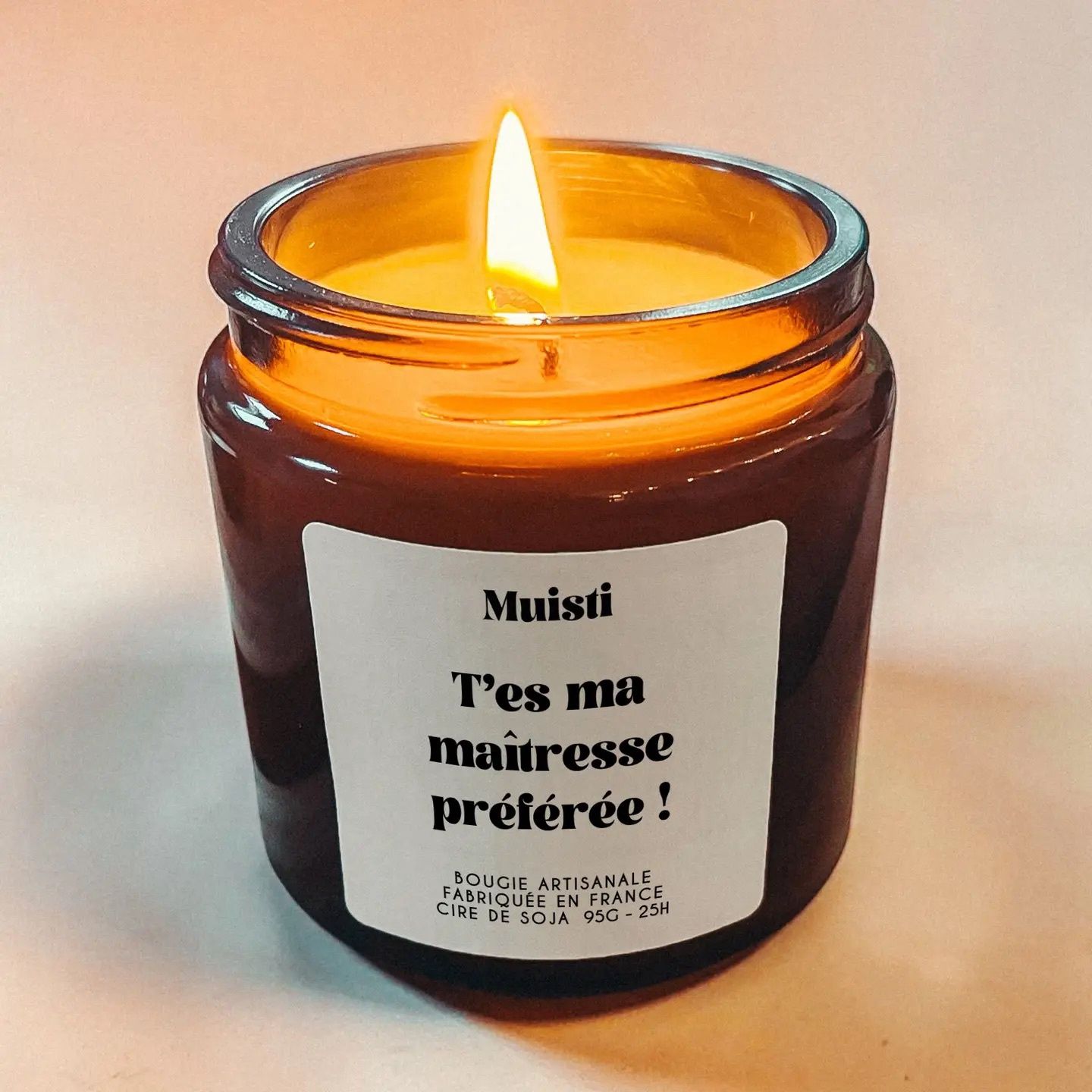 Bougie Musc Blanc - T'es ma maîtresse préférée