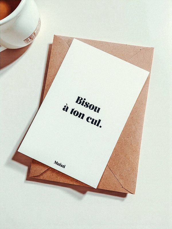 Carte  - Bisou à ton cul