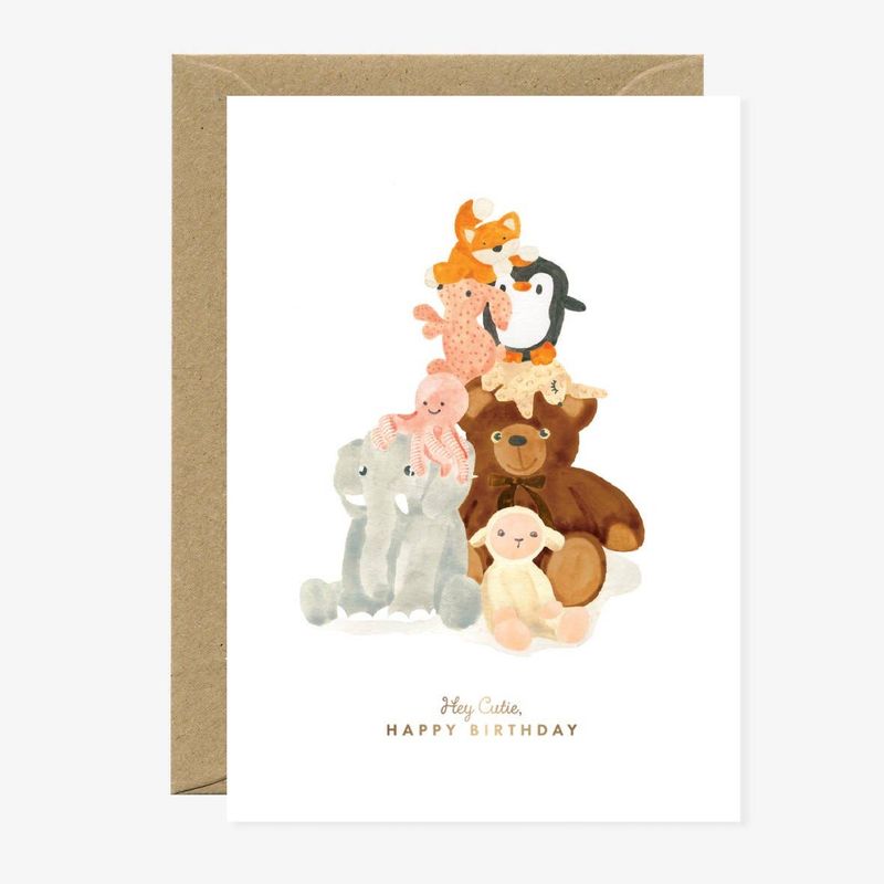 Carte d'anniversaire "doudou"